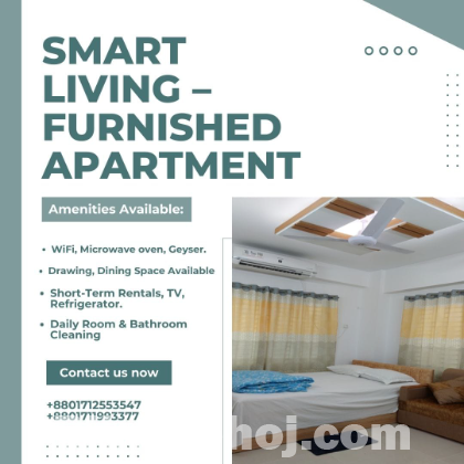Luxury 2-Room Studio Apartment Rent in Bashundhara R/A